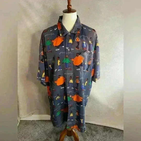 Fubu Platinum 90s Fat Albert Button Up 3X - Picture 1 of 3
